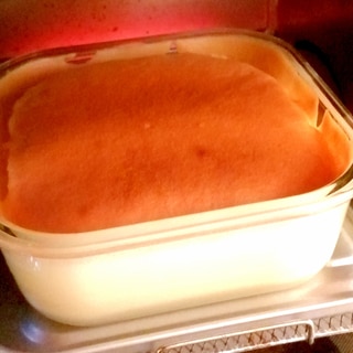 耐熱容器&トースター焼き♡シフォン風スポンジケーキ